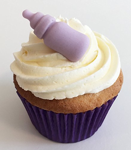 6 Handgemachte Kuchendekorationen aus Zucker: Große Lila Babygrow 6 Handgemachte Kuchendekorationen aus Zucker: Große Lila Babygrow von Holly Cupcakes