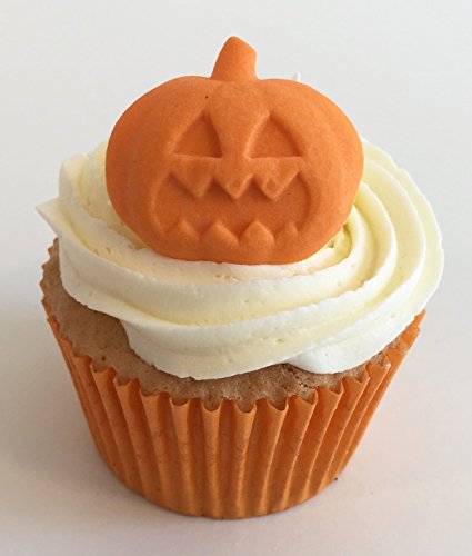 6 Handgemachte Kuchendekorationen aus Zucker: Kürbisse / 6 Sugar Pumpkins von Holly Cupcakes