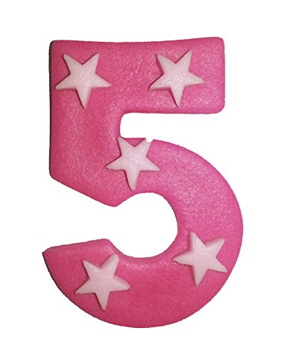 6.5cm Rosa Zahl mit Sternen: 5 6.5cm Rosa Zahl mit Sternen: 5 von Holly Cupcakes
