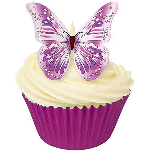 Essbare Kuchendekorationen- 12 Schmetterlinge: Lila & Rosa / 12 Gorgeous Edible Butterflies: PURPLE & PINK Essbare Kuchendekorationen- 12 Schmetterlinge: Lila & Rosa / 12 Gorgeous Edible Butterflies: PURPLE & PINK von CDA Products