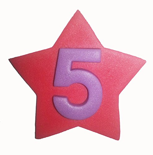 Handgemachte 6cm Sterne mit Zahlen aus Zucker: 5 von Holly Cupcakes