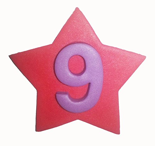 Handgemachte 6cm Sterne mit Zahlen aus Zucker: 9 von Holly Cupcakes