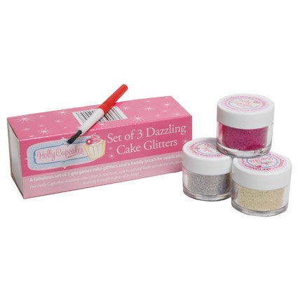 Dekorations Glitzer Geschenk-Set: Gold, Fuchsia & Silberfunkelndes / A Dazzling 3 Glitter Set with Application Brush: Gold, Fuchsia and Silver Dekorations Glitzer Geschenk-Set: Gold, Fuchsia & Silberfunkelndes / A Dazzling 3 Glitter Set with Application Brush: Gold, Fuchsia and Silver von Holly Cupcakes