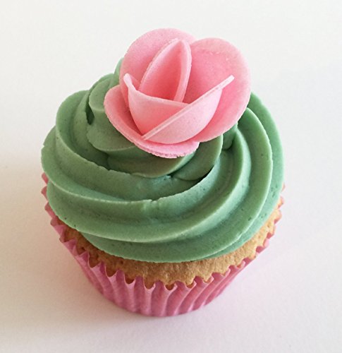 Wunderschöne essbare Kuchendekorationen- 150 Rosa Rosen / 150 Edible Pink Roses von Holly Cupcakes