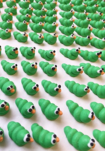 Zucker Kuchendekorationen- 12 kleine Raupen / 12 Edible Sugar Cake Decorations: Mini Caterpillars von Holly Cupcakes