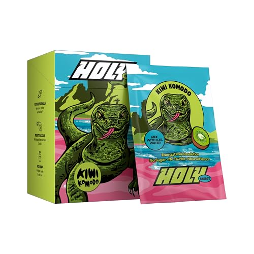 HOLY Energy Gaming Booster 10er Probier-Box 'Kiwi Komodo' mit Kiwi Geschmack Pulver | 10 Portionen mit NewCaff & Grüntee Extrakt | Focus Drink | Vegan mit 100% natürlichen Fruchtaromen HOLY Energy Gaming Booster 10er Probier-Box 'Kiwi Komodo' mit Kiwi Geschmack Pulver | 10 Portionen mit NewCaff & Grüntee Extrakt | Focus Drink | Vegan mit 100% natürlichen Fruchtaromen von Holy Energy