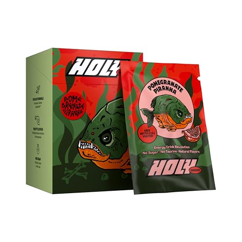 HOLY Energy Gaming Booster 10er Probier-Box 'Pomegranate Piranha' mit Granatapfel Geschmack Pulver | 10 Portionen mit NewCaff & Grüntee Extrakt | Focus Drink | Vegan mit 100% natürlichen Fruchtaromen HOLY Energy Gaming Booster 10er Probier-Box 'Pomegranate Piranha' mit Granatapfel Geschmack Pulver | 10 Portionen mit NewCaff & Grüntee Extrakt | Focus Drink | Vegan mit 100% natürlichen Fruchtaromen von Holy Energy