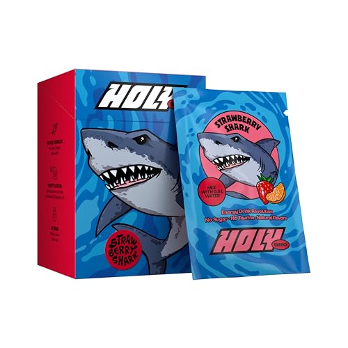HOLY Energy Gaming Booster 10er Probier-Box 'Strawberry Shark' mit Erdbeer & Mandarine Geschmack Pulver | 10 Portionen mit NewCaff & Grüntee Extrakt | Focus Drink | Vegan mit natürlichen Fruchtaromen HOLY Energy Gaming Booster 10er Probier-Box 'Strawberry Shark' mit Erdbeer & Mandarine Geschmack Pulver | 10 Portionen mit NewCaff & Grüntee Extrakt | Focus Drink | Vegan mit natürlichen Fruchtaromen von Holy Energy