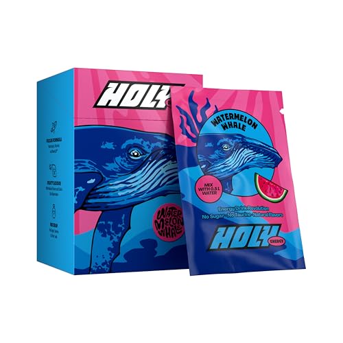 HOLY Energy Gaming Booster 10er Probier-Box 'Watermelon Whale' mit Wassermelonen Geschmack Pulver | 10 Portionen mit NewCaff & Grüntee Extrakt | Focus Drink | Vegan mit 100% natürlichen Fruchtaromen HOLY Energy Gaming Booster 10er Probier-Box 'Watermelon Whale' mit Wassermelonen Geschmack Pulver | 10 Portionen mit NewCaff & Grüntee Extrakt | Focus Drink | Vegan mit 100% natürlichen Fruchtaromen von Holy Energy