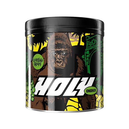 HOLY Energy 'Gorillas Grape' Focus Booster mit Grüne Traube Geschmack - 50 Portionen mit NewCaff & Grüntee Extrakt - Energydrink in Pulverform - Vegan mit 100% natürlichen Fruchtaromen HOLY Energy 'Gorillas Grape' Focus Booster mit Grüne Traube Geschmack - 50 Portionen mit NewCaff & Grüntee Extrakt - Energydrink in Pulverform - Vegan mit 100% natürlichen Fruchtaromen von Holy Energy