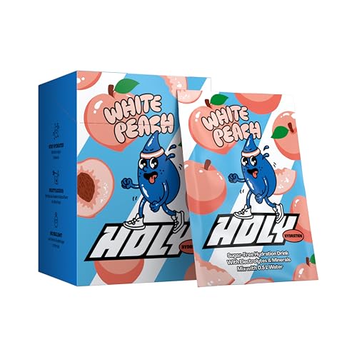 HOLY Hydration 10er Probier-Box 'White Peach' mit Pfirsich Geschmacks Pulver | 10 Portionen mit wertvollen Elektrolyten & Mineralstoffen | Hydration Drink | Vegan mit 100% natürlichen Fruchtaromen HOLY Hydration 10er Probier-Box 'White Peach' mit Pfirsich Geschmacks Pulver | 10 Portionen mit wertvollen Elektrolyten & Mineralstoffen | Hydration Drink | Vegan mit 100% natürlichen Fruchtaromen von Holy Energy