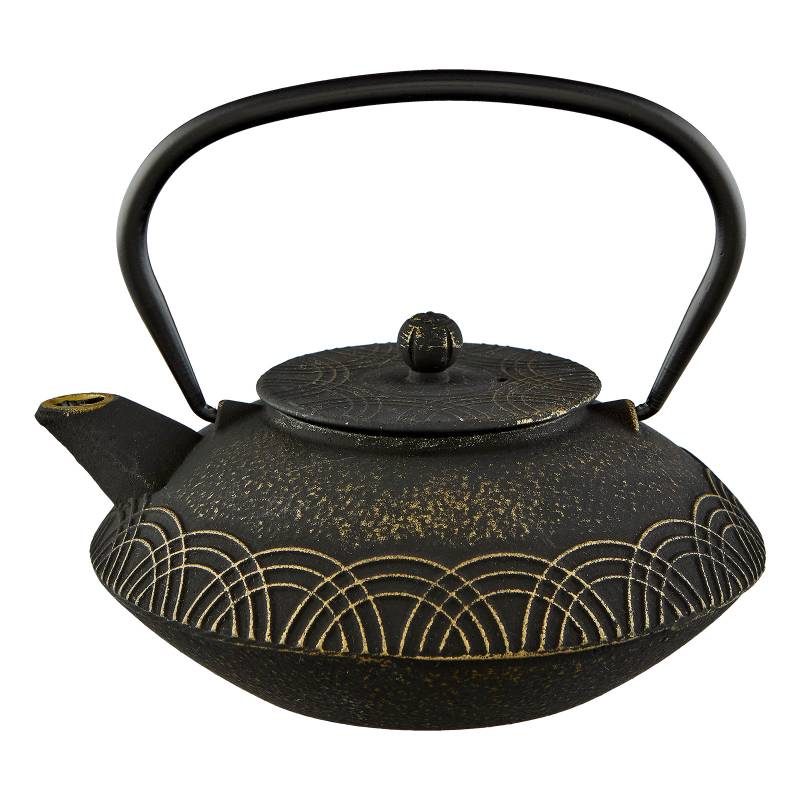 Teekanne Gusseisen Anhao schwarz gold 0,85 l von Holzapfel GmbH & Cie. KG