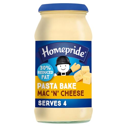 Homepride Mac'n'Cheese Pasta Bake Sauce, 30% fettreduziert, cremig, 485 g Dose (1 Stück) von Homepride