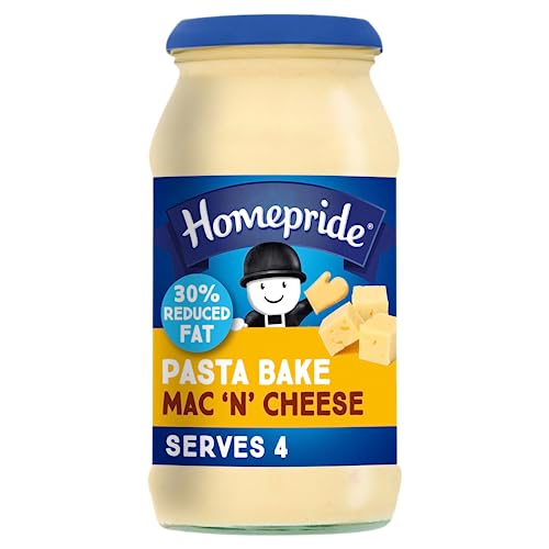 Homepride Mac'n'Cheese Pasta Bake Sauce, 30% fettreduziert, cremig, 485 g Dose (1 Stück) von Homepride