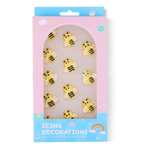 Essbare Dekorative Süßigkeit 12 Süße Kleine Bienen Dekorative Kuchen Kekse Dim Sum Eis Halloween Weihnachtsfeier Kuchen Top Backen Dekoration von Homipooty