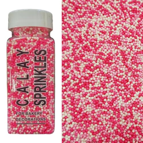 Essbare Süßigkeit 2mm 110g DunkelPink Hellrosa weiße Perle Süßigkeiten Kuchen Topping Geburtstag Hochzeit Halloween Thanksgiving Weihnachtskuchen Cupcake Dim Sum Eis Dekoration Streuen von Homipooty