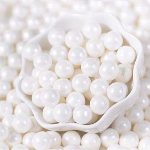 Essbare Süßigkeiten 120G 10mm weiße Perle Süßigkeiten Kuchen Dekoration Kuchen Top Geburtstag Hochzeit Halloween Thanksgiving Weihnachtskuchen Cupcake Dim Sum Eis Dekoration von Homipooty