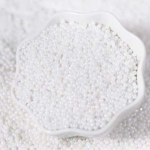 Essbare Süßigkeiten 2mm 110g weiße Perle Süßigkeiten Kuchen Dekoration Kuchen Top Geburtstag Hochzeit Halloween Thanksgiving Weihnachtskuchen Cupcake Dim Sum Eis Dekoration von Homipooty