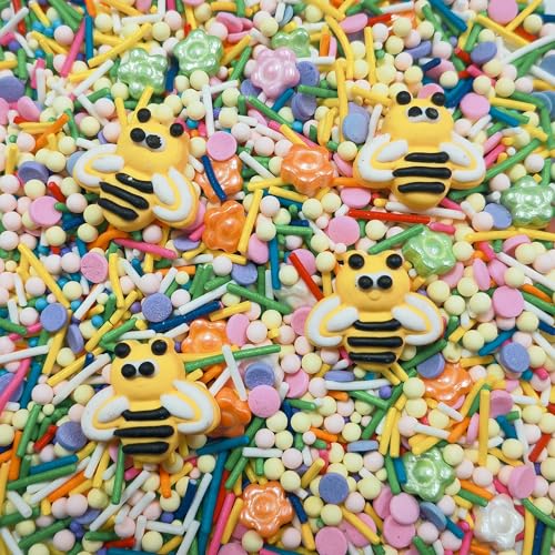 Essbare Süßigkeiten 95g Nette Biene Bunte Dekorative Süßigkeiten Geburtstag Hochzeit Halloween Thanksgiving Weihnachtskuchen Cupcake Dim Sum Dekorative Kuchen Top von Homipooty