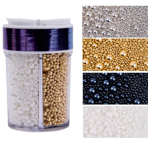 Essbare Süßigkeiten Kuchen Dekoration 168g Weiß Schwarz Gold Silber Perlen Caketopper Geburtstag Halloween Thanksgiving Weihnachtsfeier Team Abendessen Kuchen Papier Tasse Kuchen von Homipooty