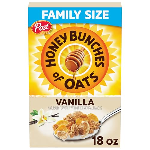 Post Honey Bunches of Oats Vanille Frühstücksmüsli, Vanille-Müsli mit Hafer- und Müsli-Cluster, 530 ml Box Post Honey Bunches of Oats Vanille Frühstücksmüsli, Vanille-Müsli mit Hafer- und Müsli-Cluster, 530 ml Box von Honey Bunches of Oats