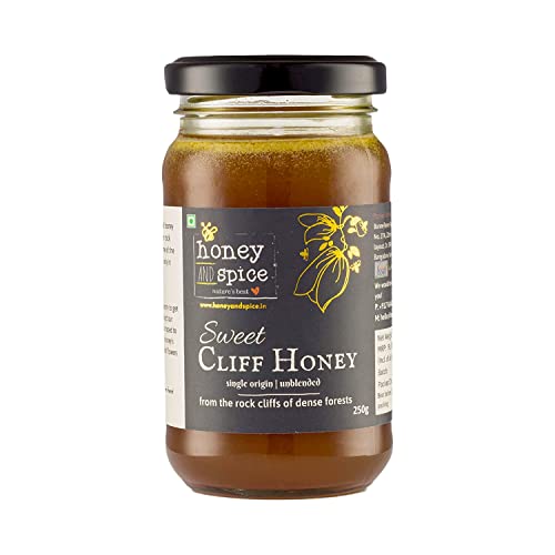 Honey and Spice Cliff Honey Sweet Raw Natural Wild Honey | Harvested from Forests of Chhattisgarh In Collaboration with WWF Using Sustainable Honey Harvesting | 250 Gm Honey and Spice Cliff Honey Sweet Raw Natural Wild Honey | Harvested from Forests of Chhattisgarh In Collaboration with WWF Using Sustainable Honey Harvesting | 250 Gm von Honey and Spice