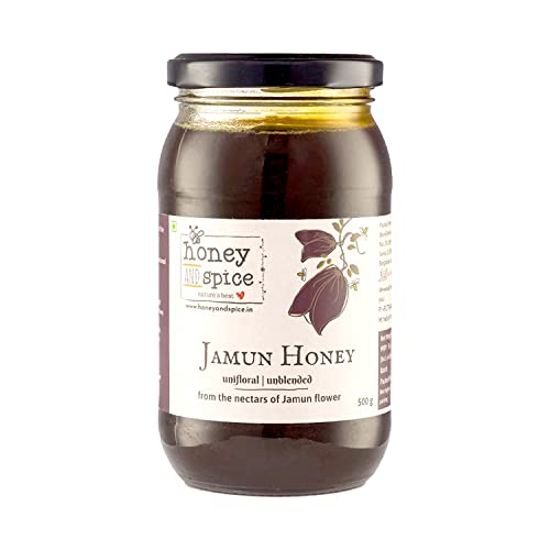 Honey and Spice Jamun Honey | Pure & Natural Honey Single Origin Unblended Premium Jamun Honey from The Nector of Jamun Flowers | No Added Sugar & Preservatives | 500 Gm Honey and Spice Jamun Honey | Pure & Natural Honey Single Origin Unblended Premium Jamun Honey from The Nector of Jamun Flowers | No Added Sugar & Preservatives | 500 Gm von Honey and Spice