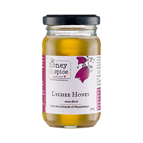 Honey and Spice Lychee Honey | Unprocessed Unfiltered Unpasteurized Monofloral | No Added Sugar or Jaggery Honey | Pure Lychee Honey | 250 Gm Honey and Spice Lychee Honey | Unprocessed Unfiltered Unpasteurized Monofloral | No Added Sugar or Jaggery Honey | Pure Lychee Honey | 250 Gm von Honey and Spice