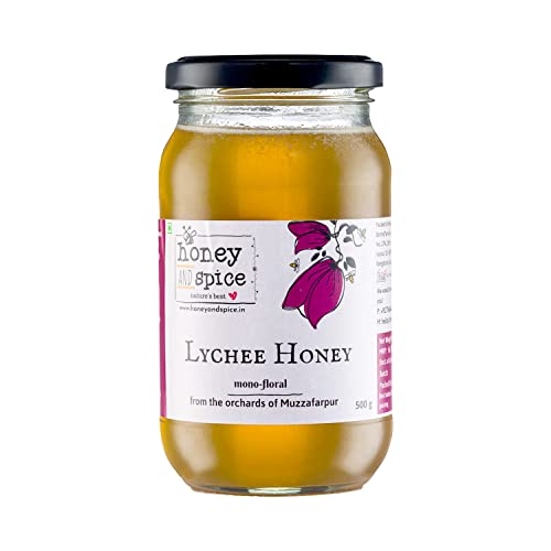 Honey and Spice Lychee Honey | Unprocessed Unfiltered Unpasteurized Monofloral | No Added Sugar or Jaggery Honey | Pure Lychee Honey | 500 Gm von Honey and Spice