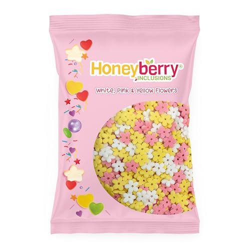 Blumen Streusel Mix 55g - Natürliche Essbare Streusel Tortendeko - Streudeko, Zuckerblumen, Zuckerstreusel Perfekt zum Verzieren von Kuchen, Cupcakes und Desserts - Hergestellt in der EU Blumen Streusel Mix 55g - Natürliche Essbare Streusel Tortendeko - Streudeko, Zuckerblumen, Zuckerstreusel Perfekt zum Verzieren von Kuchen, Cupcakes und Desserts - Hergestellt in der EU von Honeyberry