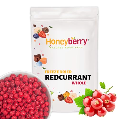 Gefriergetrocknete Rote Johannisbeeren Ganz 100g – Gefriergetrocknete Früchte – Trockenfrüchte Gefriergetrocknet – Rote Johannisbeeren zum Backen, Kuchendekoration, Snacks, Müsli, Desserts Gefriergetrocknete Rote Johannisbeeren Ganz 100g – Gefriergetrocknete Früchte – Trockenfrüchte Gefriergetrocknet – Rote Johannisbeeren zum Backen, Kuchendekoration, Snacks, Müsli, Desserts von Honeyberry