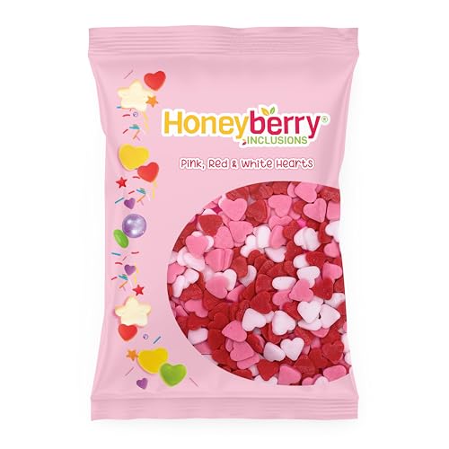 Liebe Herzen Streusel 55g - Natürliche Essbare Streusel Tortendeko - Herz Streudeko, Zuckerherzen, Zuckerstreusel Perfekt zum Verzieren von Kuchen, Cupcakes und Desserts - Hergestellt in der EU Liebe Herzen Streusel 55g - Natürliche Essbare Streusel Tortendeko - Herz Streudeko, Zuckerherzen, Zuckerstreusel Perfekt zum Verzieren von Kuchen, Cupcakes und Desserts - Hergestellt in der EU von Honeyberry