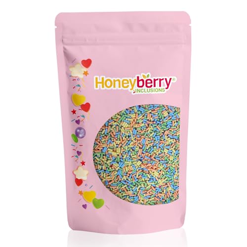 Pastell Stränge Streusel 200g - Natürliche Essbare Streusel Tortendeko - Pastell Streudekor, Zuckerstränge, Zuckerstreusel zum Verzieren von Kuchen, Muffins und Desserts - Hergestellt in der EU Pastell Stränge Streusel 200g - Natürliche Essbare Streusel Tortendeko - Pastell Streudekor, Zuckerstränge, Zuckerstreusel zum Verzieren von Kuchen, Muffins und Desserts - Hergestellt in der EU von Honeyberry