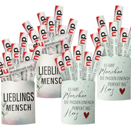 48pcs Banderolen Aufkleber Lieblingsmensch für Duplo Schokoriegel Verpackung Geschenk Sticker mit Sprüchen für Duplo Riegel 4 Packungen Set für Beste Freundin Verliebte Frauen Männer (ohne Riegel) 48pcs Banderolen Aufkleber Lieblingsmensch für Duplo Schokoriegel Verpackung Geschenk Sticker mit Sprüchen für Duplo Riegel 4 Packungen Set für Beste Freundin Verliebte Frauen Männer (ohne Riegel) von Hongma