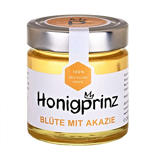 Honig 100% Deutscher Akazienhonig flüssig (Akazienhonig 1 x 250g) Honigprinz Deine Familien – Imkerei von Honigprinz