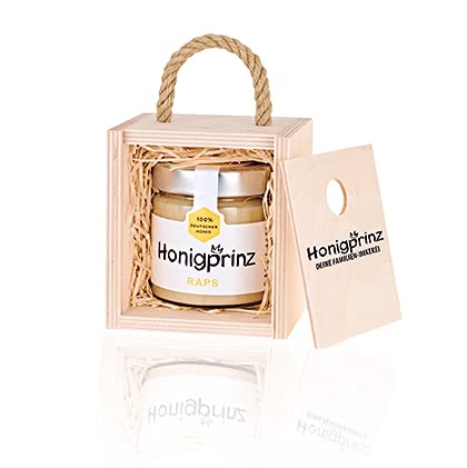 Honig Geschenkset "Holzbox mit Kordel" - 100% Deutscher Honig Honigprinz Familien-Imkerei (1 x250g) von Honigprinz