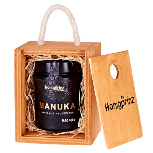 Honigprinz - Manuka Honig MGO 100+, MGO 300+, MGO 400+, zertifiziert aus Neuseeland | Honigprinz Familien – Imkerei (MGO 400+, Geschenkset) Honigprinz - Manuka Honig MGO 100+, MGO 300+, MGO 400+, zertifiziert aus Neuseeland | Honigprinz Familien – Imkerei (MGO 400+, Geschenkset) von Honigprinz