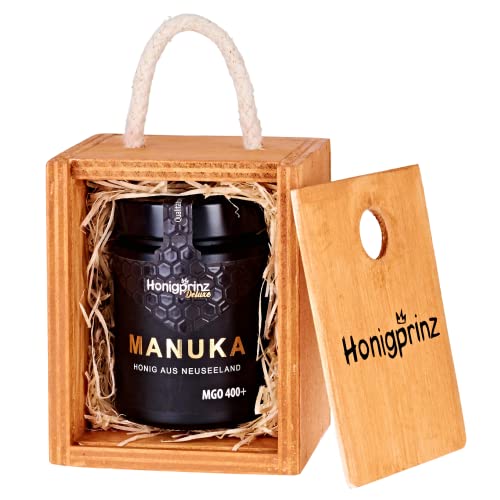 Honigprinz - Manuka Honig MGO 100+, MGO 300+, MGO 400+, zertifiziert aus Neuseeland | Honigprinz Familien – Imkerei (MGO 400+, Geschenkset) von Honigprinz