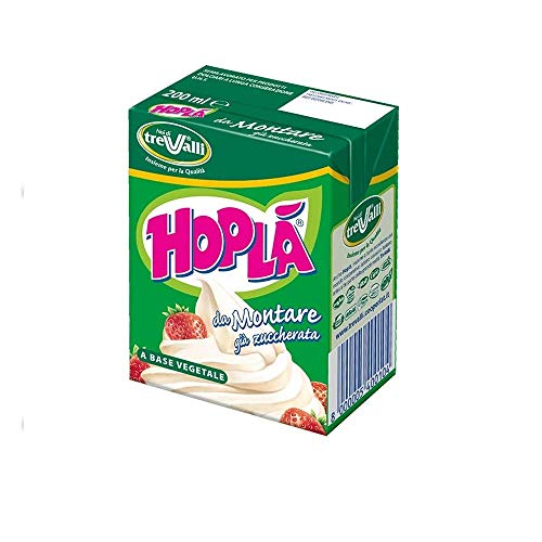 3x Hoplà Panna da montare glutenfrei Schlagsahne Sahne zum Nachtisch 200ml von Hoplà