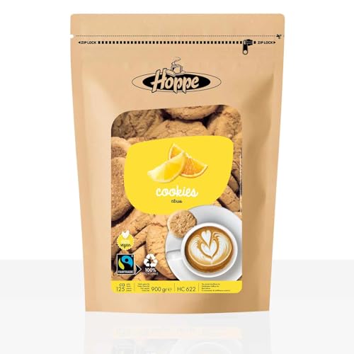 Hoppe Cookies Fairtrade Citrus vegan Kekse 4 x 125 Stk von Hoppe