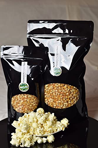 Premium Popcorn Kinopopcorn frische Beutel XL 1:46 Popvolumen (1 Kg Mais) von Hopser Food Fun