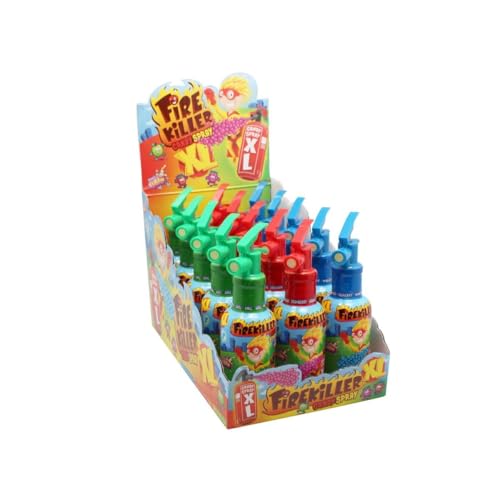 Sweet Flash Fire Killer XL Candy Spray Display - Saures Süßwaren-Spray in Feuerlöscheroptik - 15 Stück - Apfel-, Erdbeer-, oder Mix-Geschmack - XL Spray für Kinder Sweet Flash Fire Killer XL Candy Spray Display - Saures Süßwaren-Spray in Feuerlöscheroptik - 15 Stück - Apfel-, Erdbeer-, oder Mix-Geschmack - XL Spray für Kinder von Hopser Food Fun