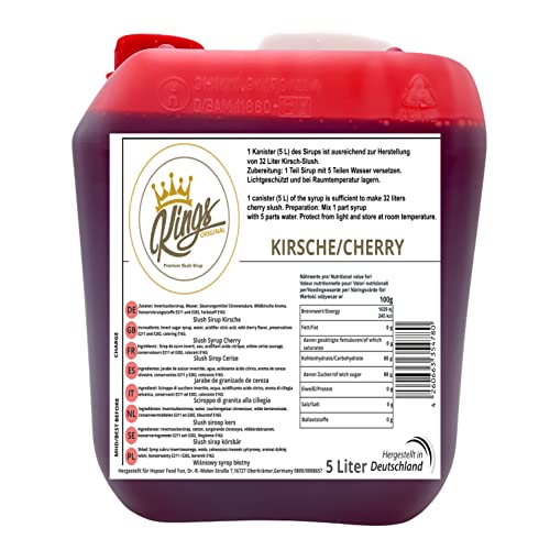Kings Premium Slush Sirup 5 Liter Geschmack Kirsche von Hopser Food Fun