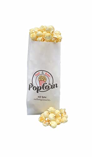 Popcorntüte Mit Liebe selbst gemacht! 1 Liter ca 35 Gramm 100% recyclebar Popcorn (1000) von Hopser Food Fun