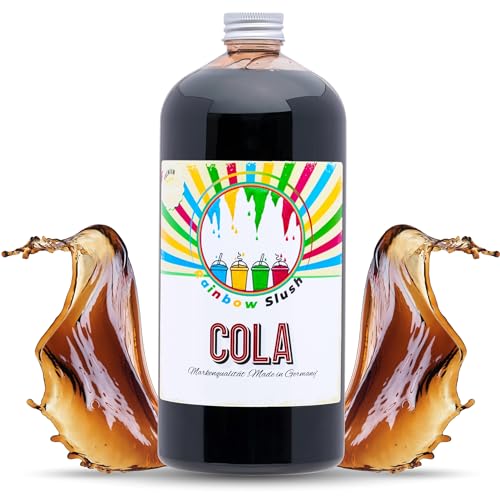 Rainbow Slush Sirup AZO FREI | 1 Liter Flasche | Konzentrat für Slushy Maker Eis Slushmaschinen Eismaschinen Getränke 1:5 bis 1:20 (Cola) von Hopser Food Fun