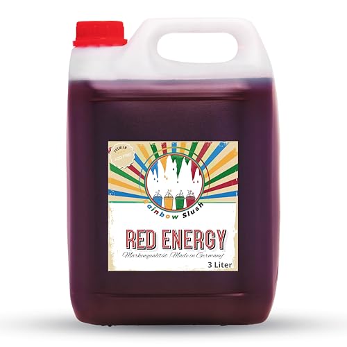 Rainbow Slush Sirup AZO und Glycerin Frei | 3 Liter Kanister | für 18 Liter Slush | Konzentrat für Slushy Maker 1:5 (Red Energy) von Hopser Food Fun