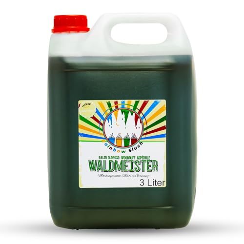 Rainbow Slush Sirup AZO und Glycerin Frei | 3 Liter Kanister | für 18 Liter Slush | Konzentrat für Slushy Maker 1:5 (Waldmeister) von Hopser Food Fun