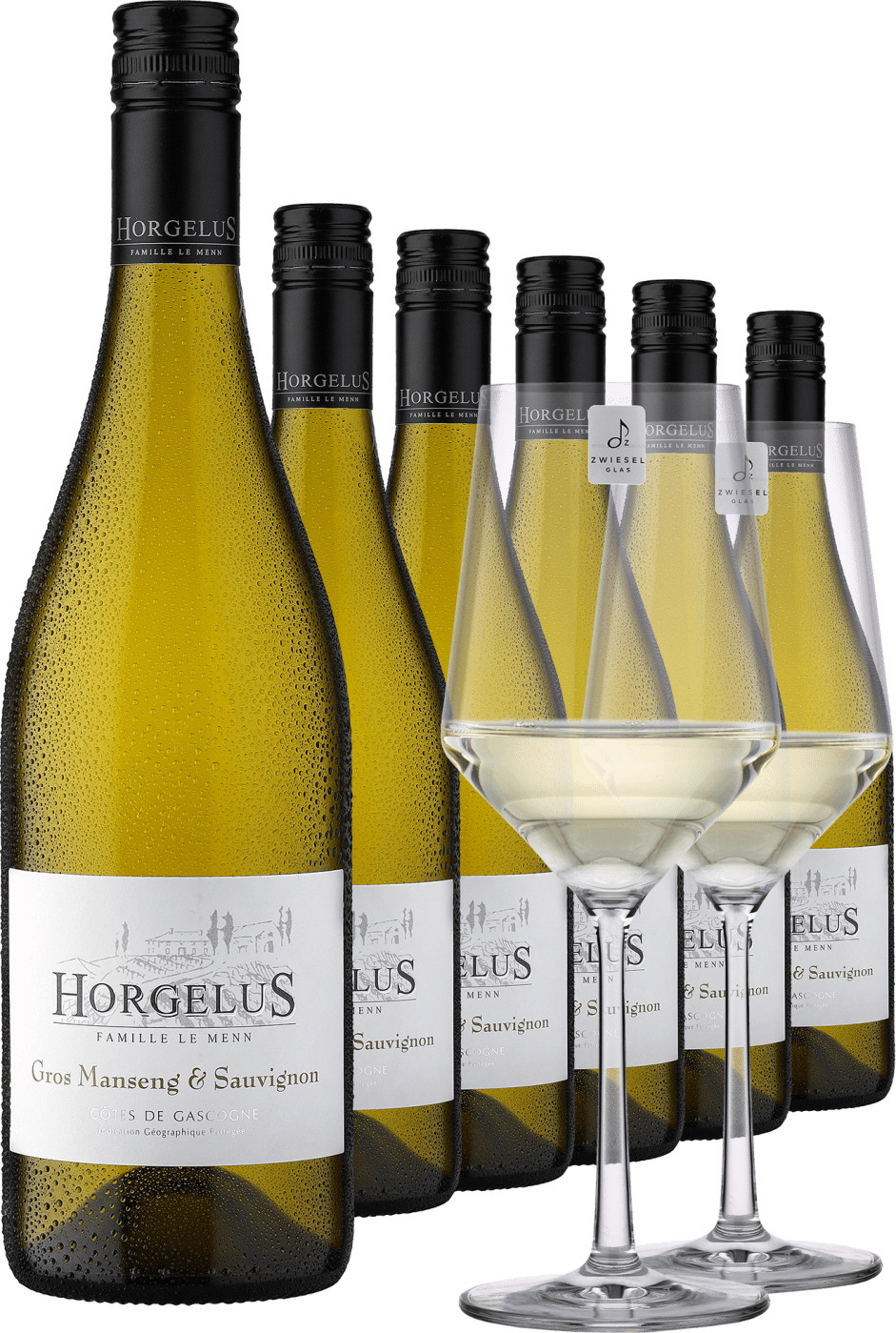 2023 Horgelus Gros Manseng & Sauvignon im 6er-Vorratspaket inkl. 2er-Set Zwiesel Glas »PURE« 2023 Horgelus Gros Manseng & Sauvignon im 6er-Vorratspaket inkl. 2er-Set Zwiesel Glas »PURE« von Horgelus