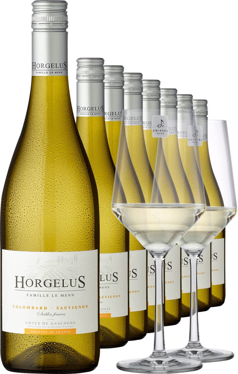 2022 Horgelus Blanc im 8er-Vorratspaket inkl. 2er-Set Zwiesel Glas »PURE«