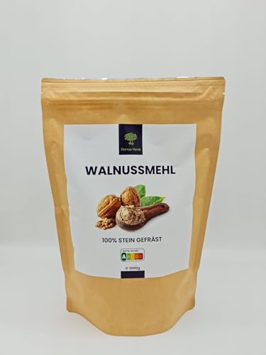 Walnussmehl 1000g -by Hortus Verdi-Lebensmittel Fasern - Glutenfrei - 100% natürlich - vegan-Proteinreich von Hortus Verdi